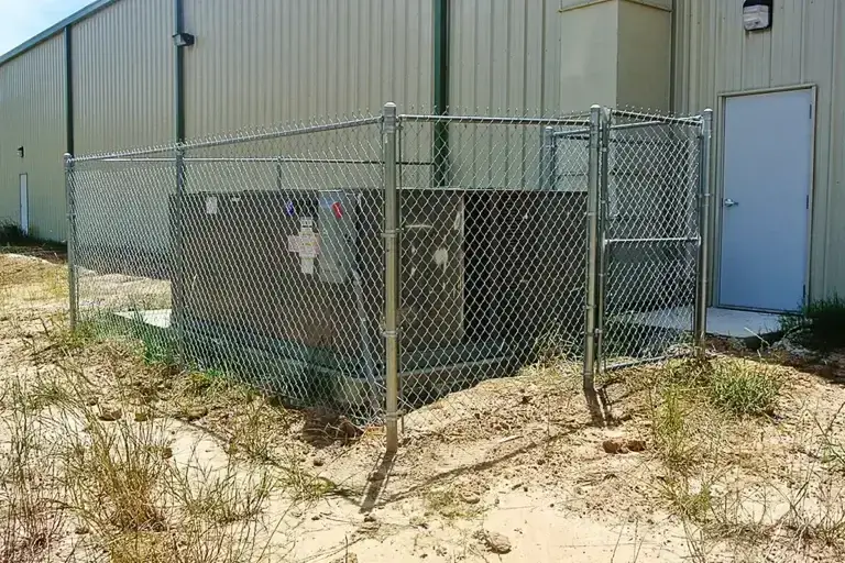 Completed fencing project on the Gulf Coast