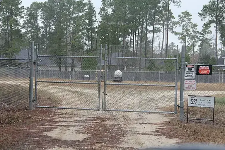 Industrial access gate installation