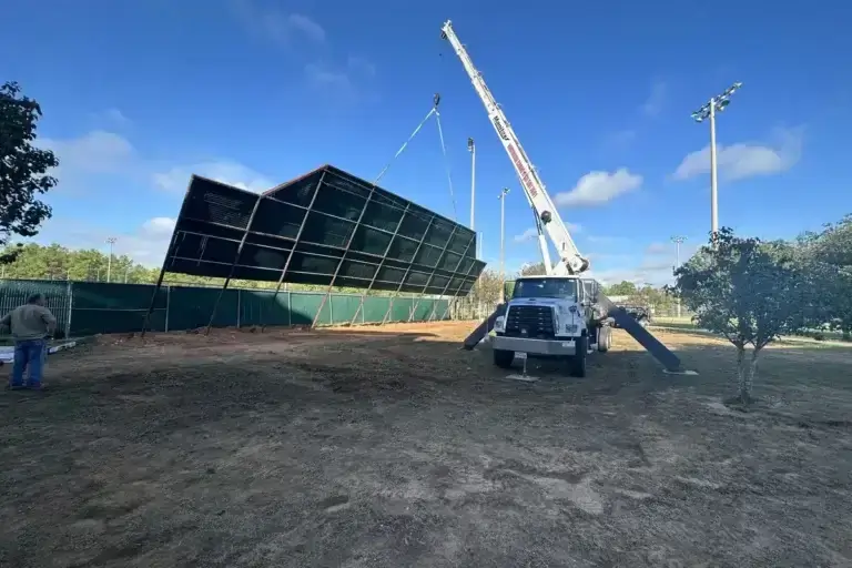 Industrial windscreen installation