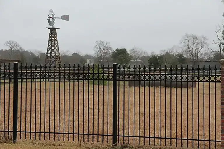 Residential wrought iron fence